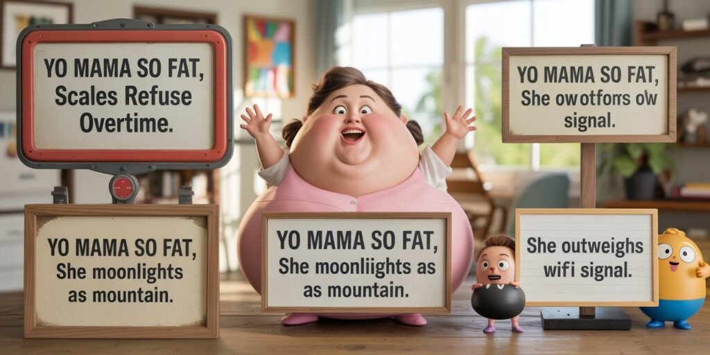 Yo Mama So Fat
Playful bunny puns feature image showing cute rabbits in a colorful 3D cartoon scene, with humorous pun phrases displayed in speech bubbles and creative visual elements.