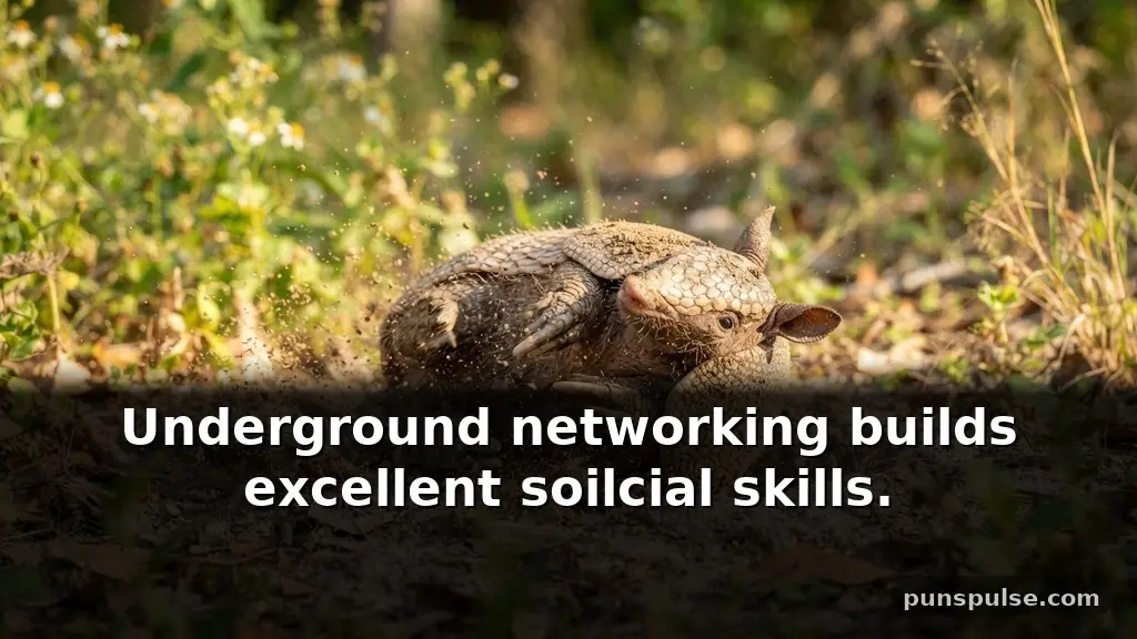 Armadillo Puns About Burrows, Digging, and Rolling