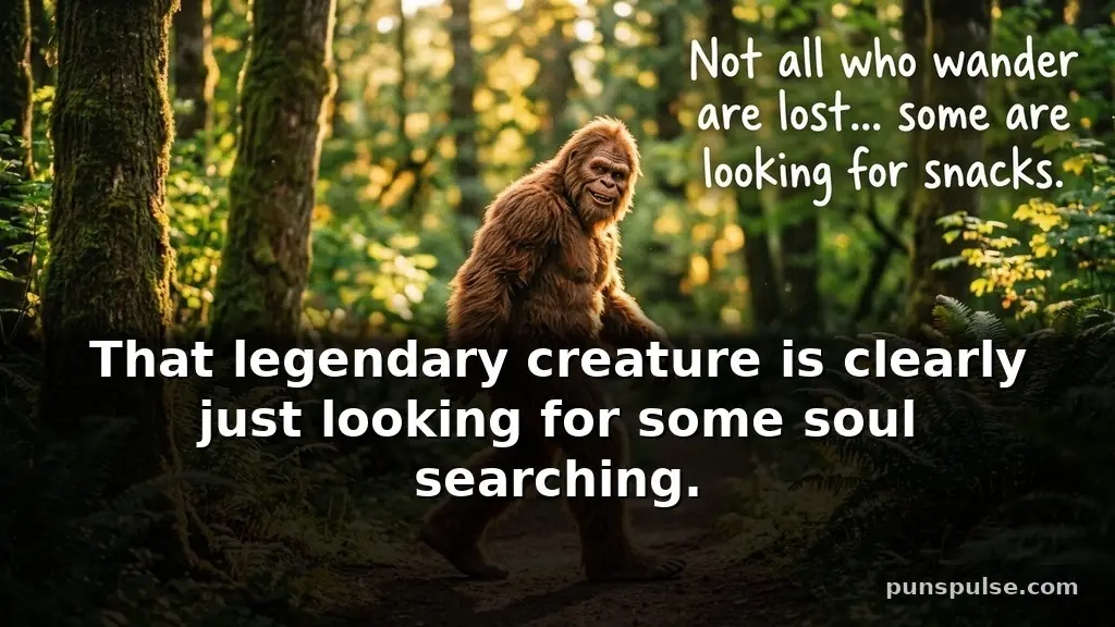 One-liner bigfoot jokes using famous puns