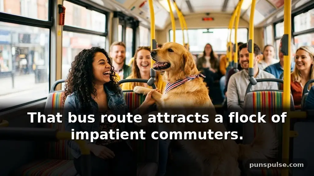 When you need witty bus puns about animal behaviors