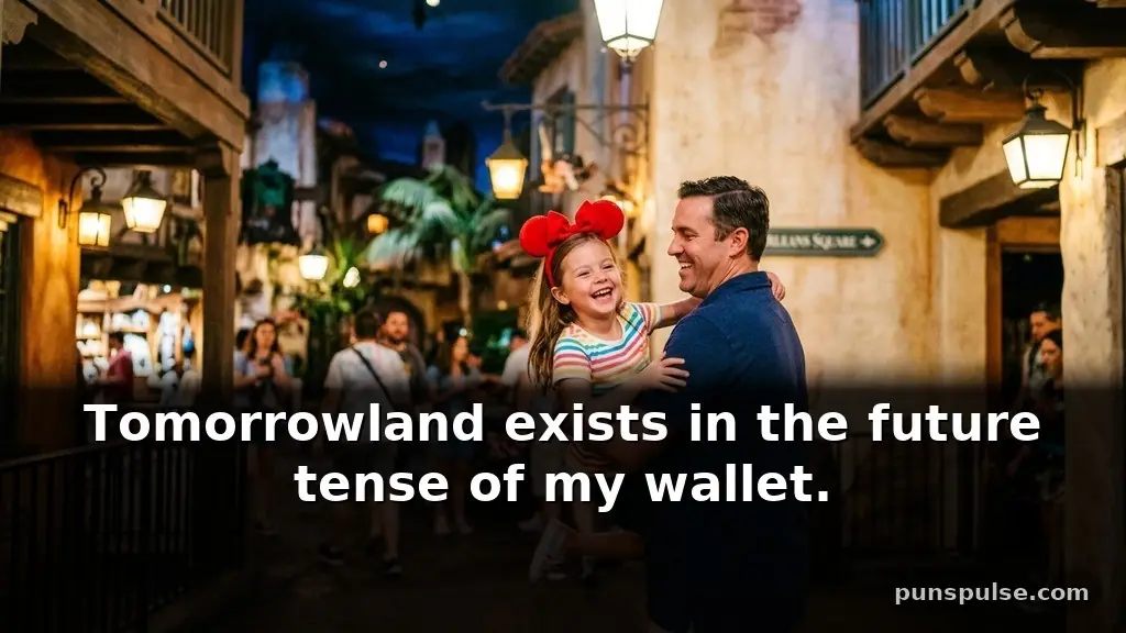 Witty disney-park inside puns based on park geography