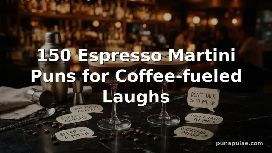 150 Espresso Martini Puns for Coffee-fueled Laughs