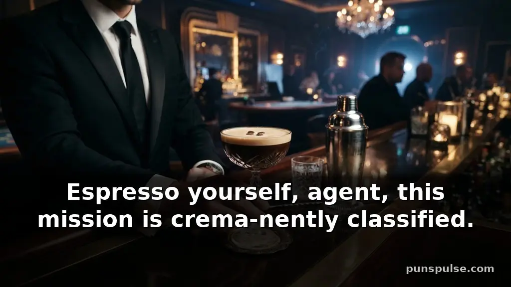 Espresso martini quotes and puns inspired by James Bond