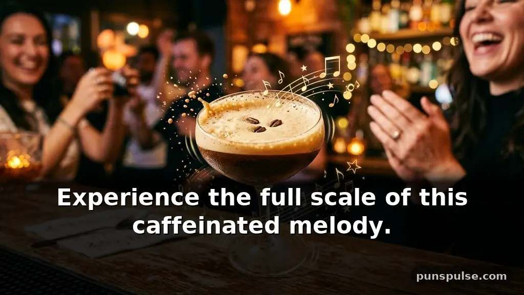 Musical espresso martini puns for the rhythmically inclined