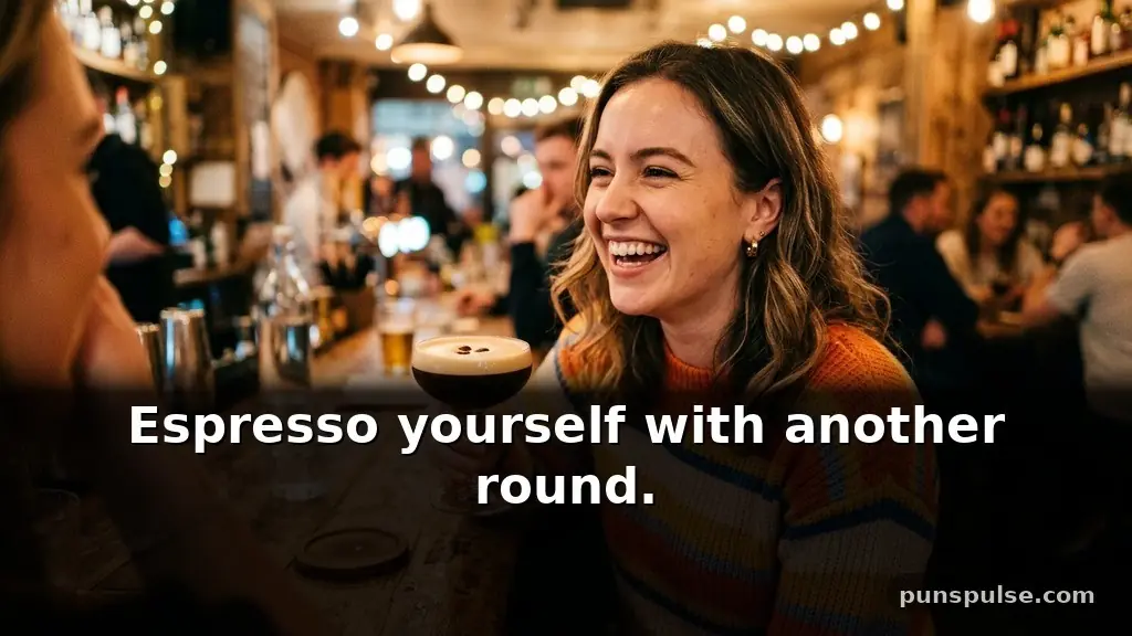 Short espresso martini puns for Instagram captions