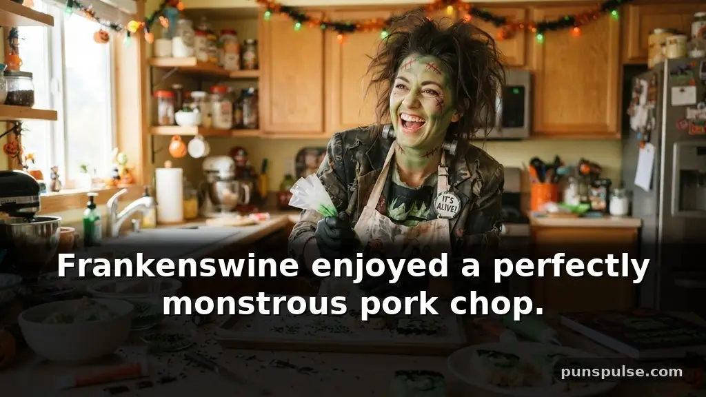 Frankenstein jokes about food, snacks, and cooking