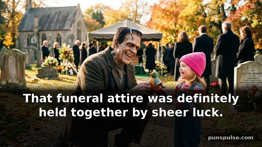 Frankenstein jokes for a funeral or somber time