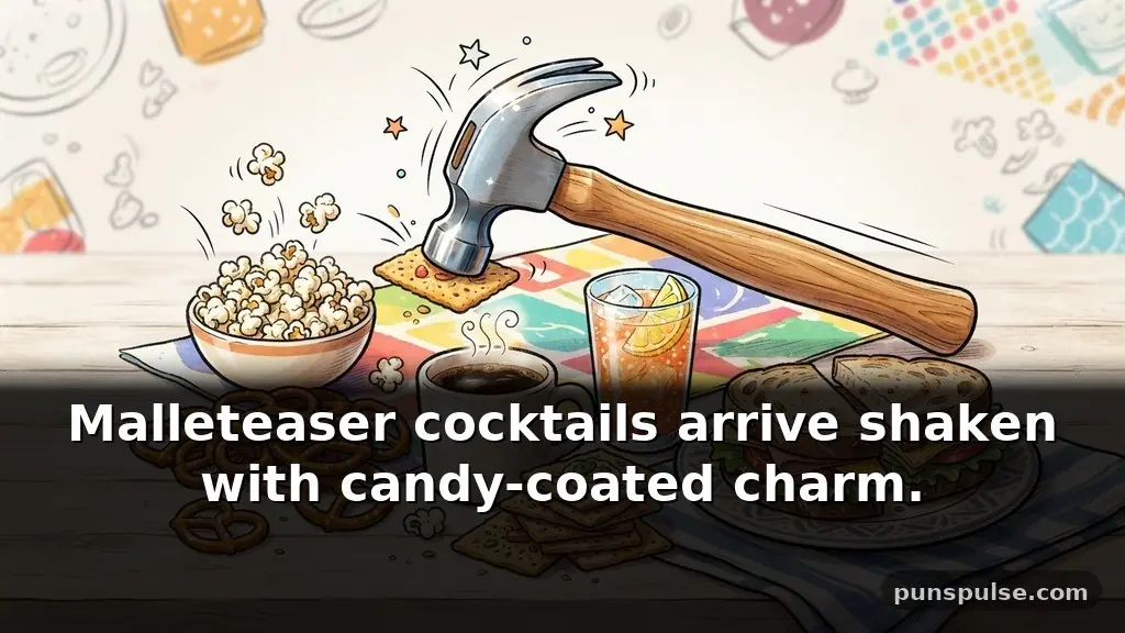 Foodie hammer puns about snacks and drinks