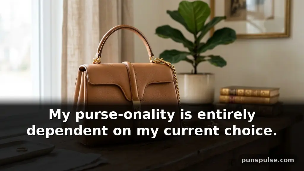 Funny handbag puns for social media captions