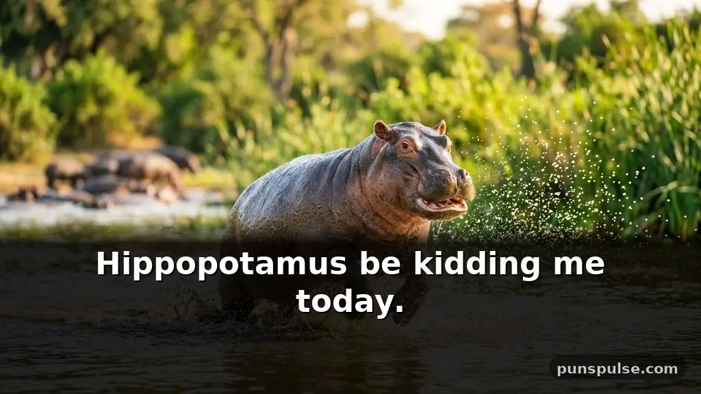 Short hippo puns for Instagram captions