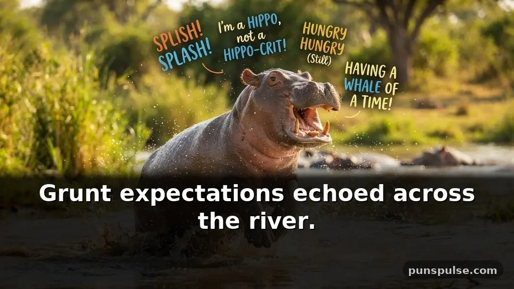Short hippo puns one liners about sounds
