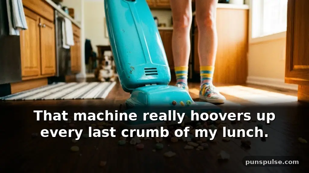 Funny hoover puns about food and crumbs
