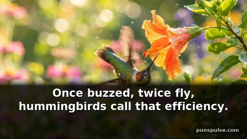 Funny hummingbird puns based on classic sayings