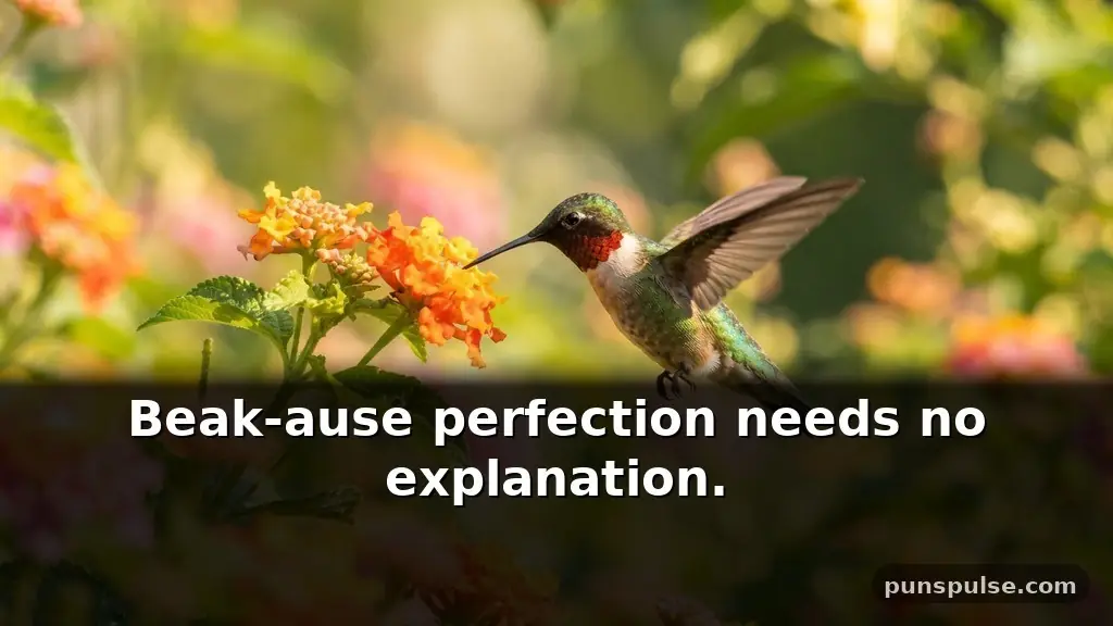 Short hummingbird puns about wings and bird anatomy