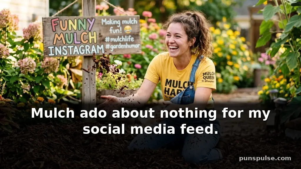 Funny mulch puns for Instagram captions