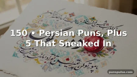 150 • Persian Puns, Plus 5 That Sneaked In