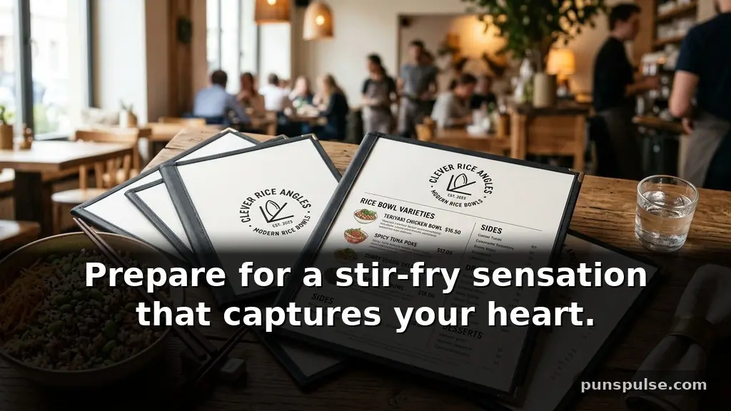 Clever rice pun angles for restaurant menus