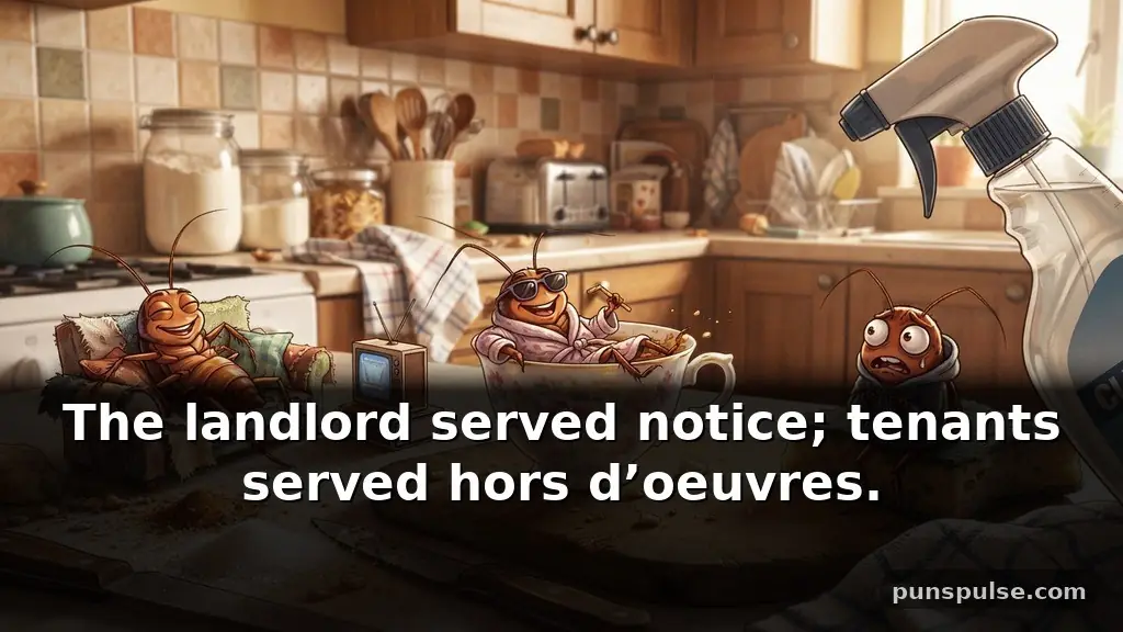 Funny • roaches jokes about household life