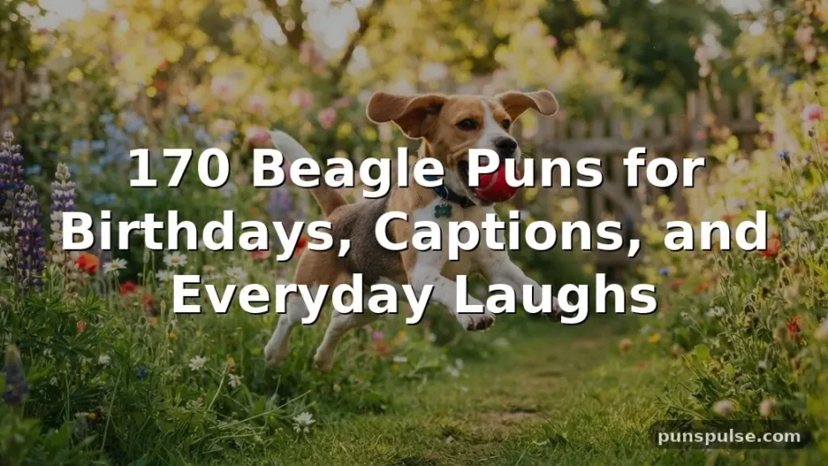 170 Beagle Puns for Birthdays, Captions, and Everyday Laughs