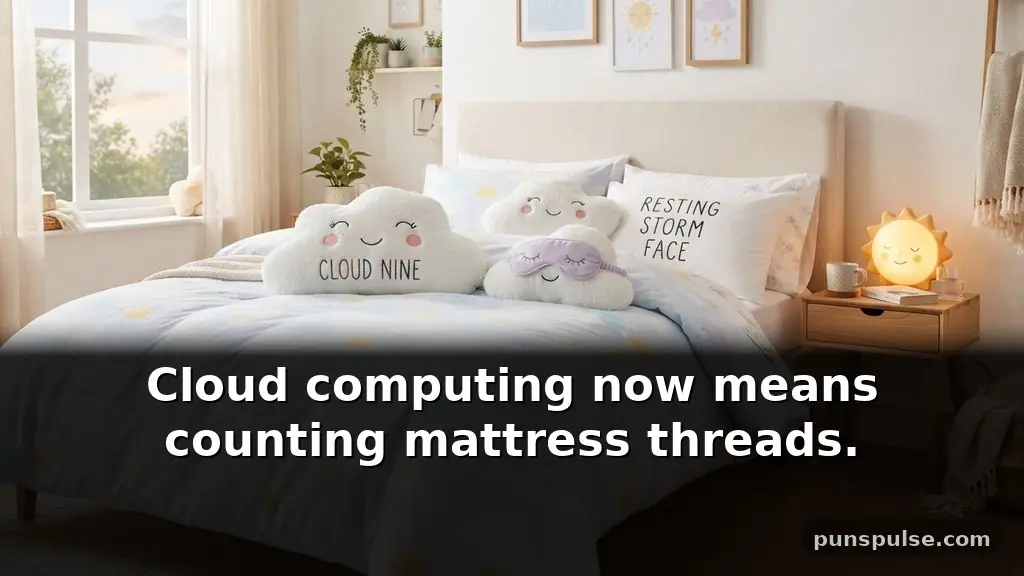 Modern Bedding Puns Inspired by Weather and Clouds
