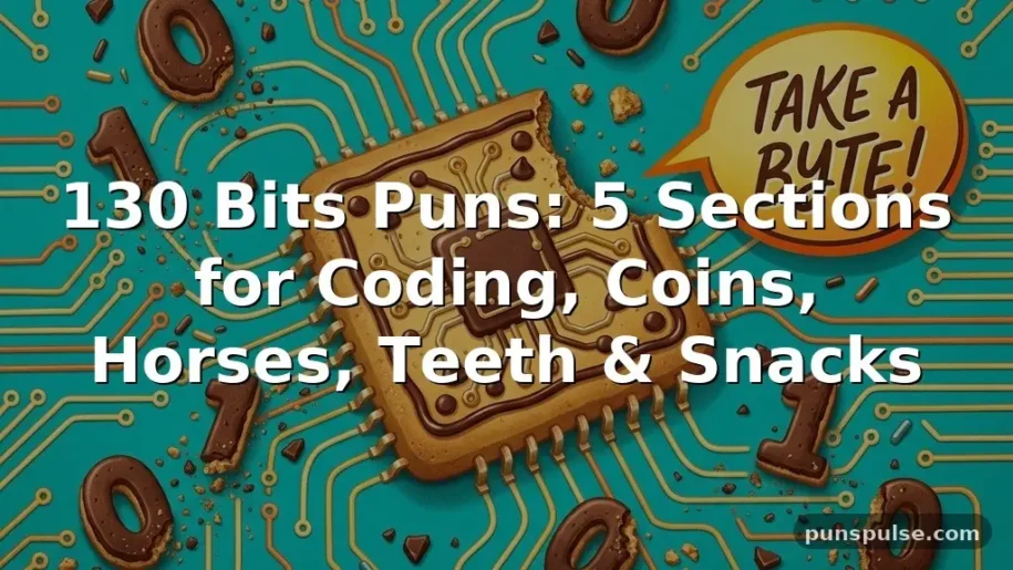 130 Bits Puns: 5 Sections for Coding, Coins, Horses, Teeth & Snacks