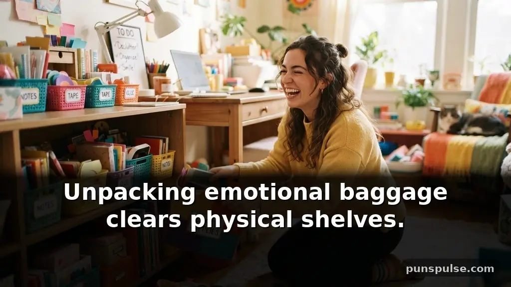 Clever chore puns about decluttering and organization