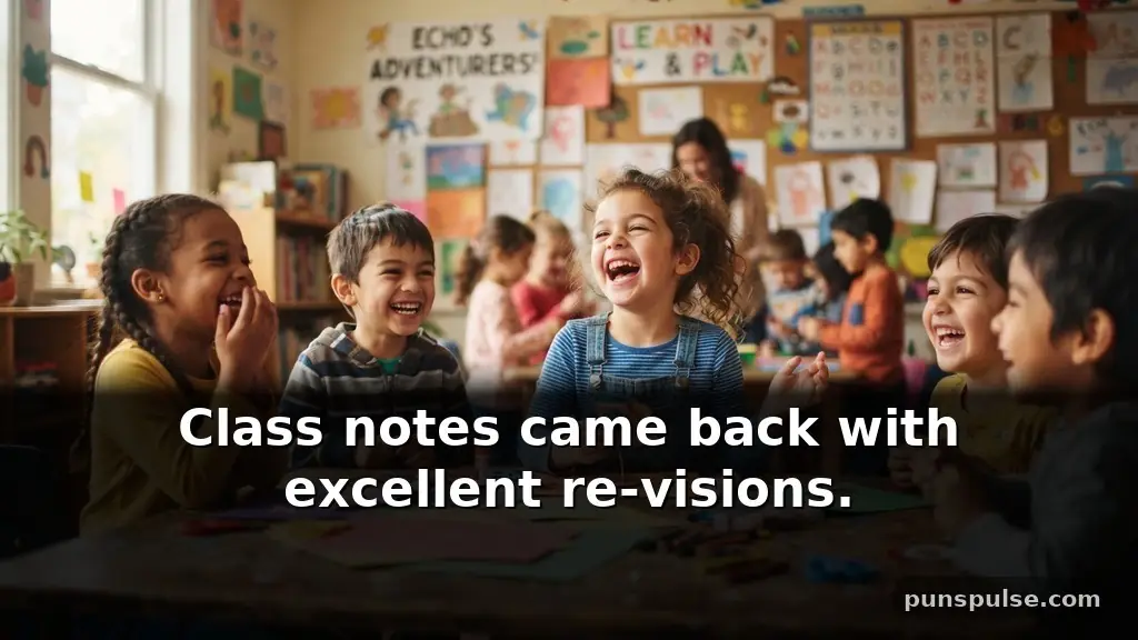 Cute echo puns for kids and classroom giggles