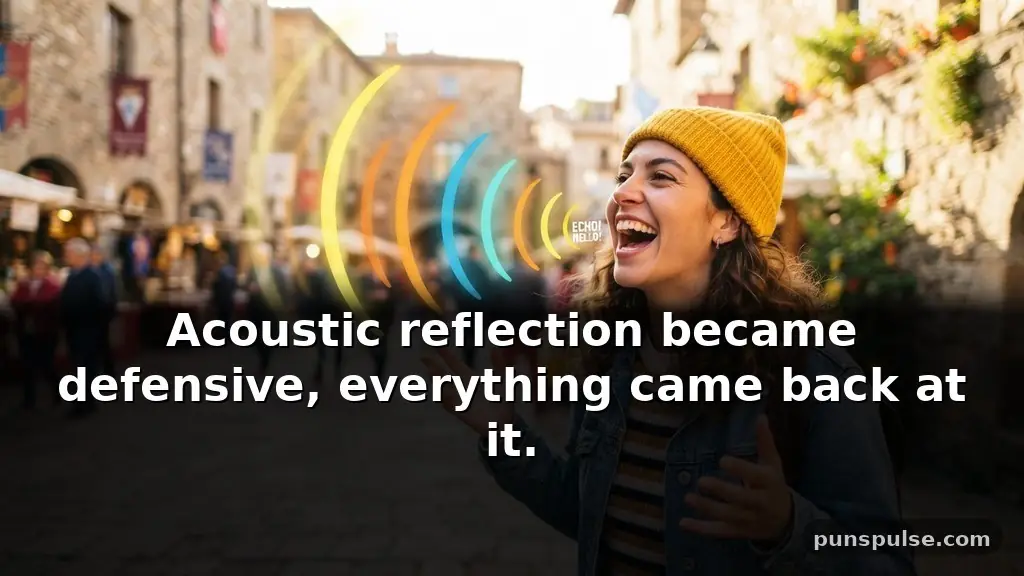 Funny echo puns about sound waves and reverberation