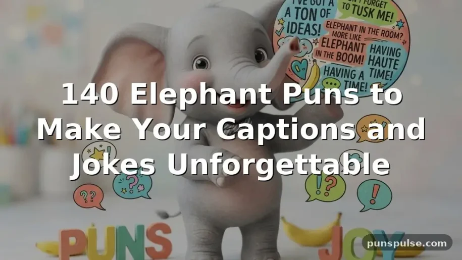 140 Elephant Puns to Make Your Captions and Jokes Unforgettable