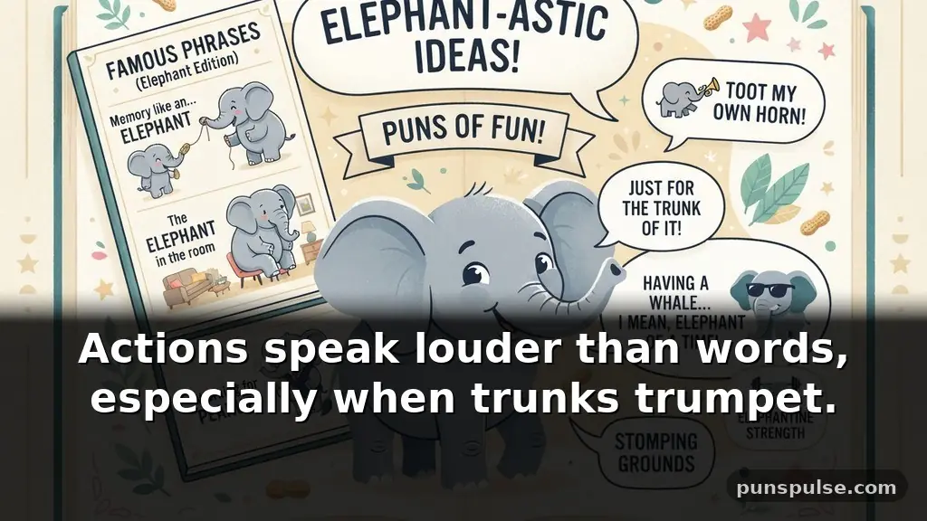 Famous Elephant Phrases Reworked as Elephant Puns
