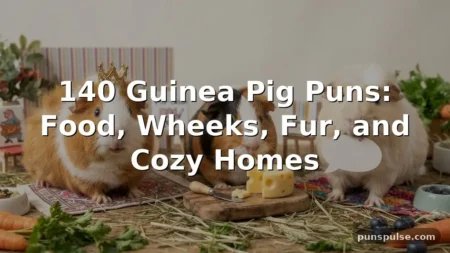 140 Guinea Pig Puns: Food, Wheeks, Fur, and Cozy Homes