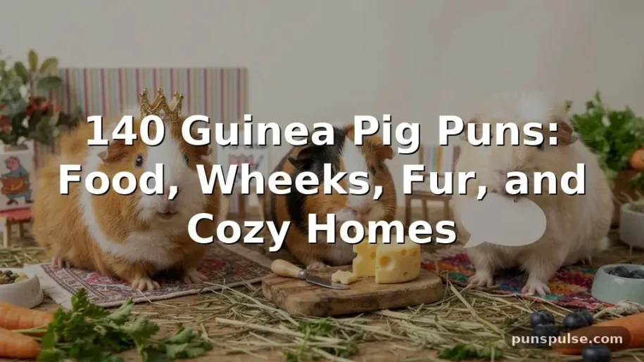 140 Guinea Pig Puns: Food, Wheeks, Fur, and Cozy Homes