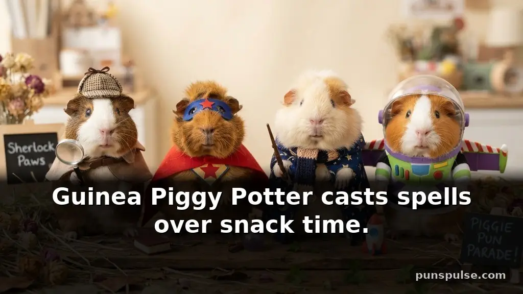 Guinea pig pun names inspired by famous characters