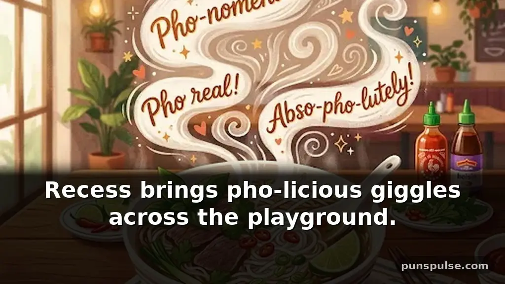 Cute pho puns for kids about school and playtime