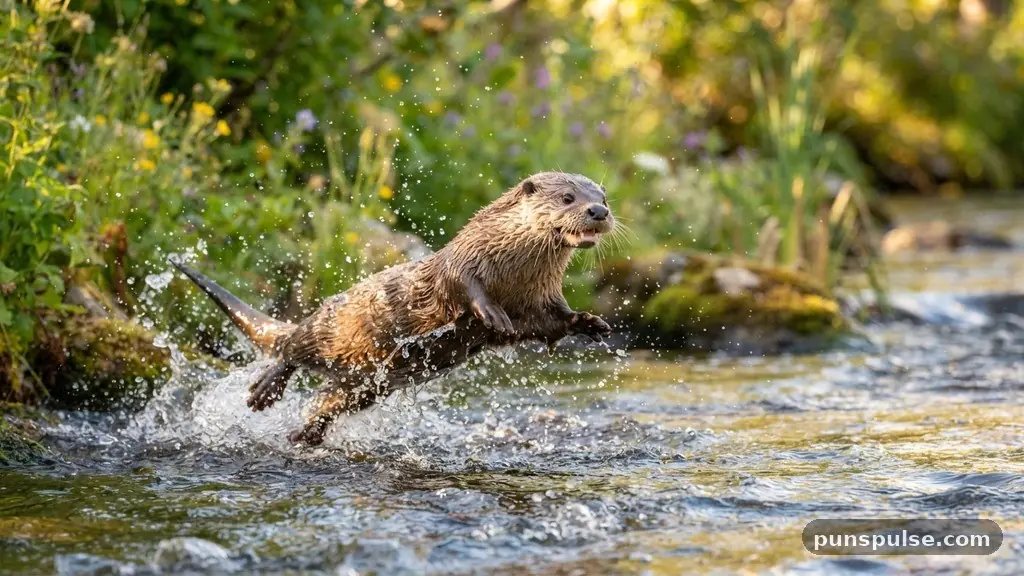 Short Otter Puns for Captions and Messages - River Otter Puns