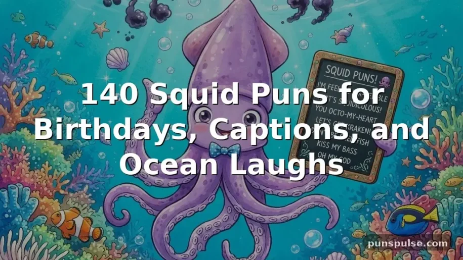 140 Squid Puns for Birthdays, Captions, and Ocean Laughs