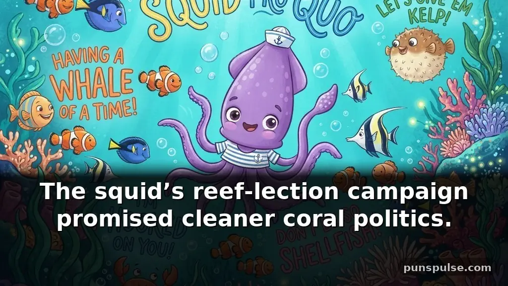 Funny squid puns about ocean life