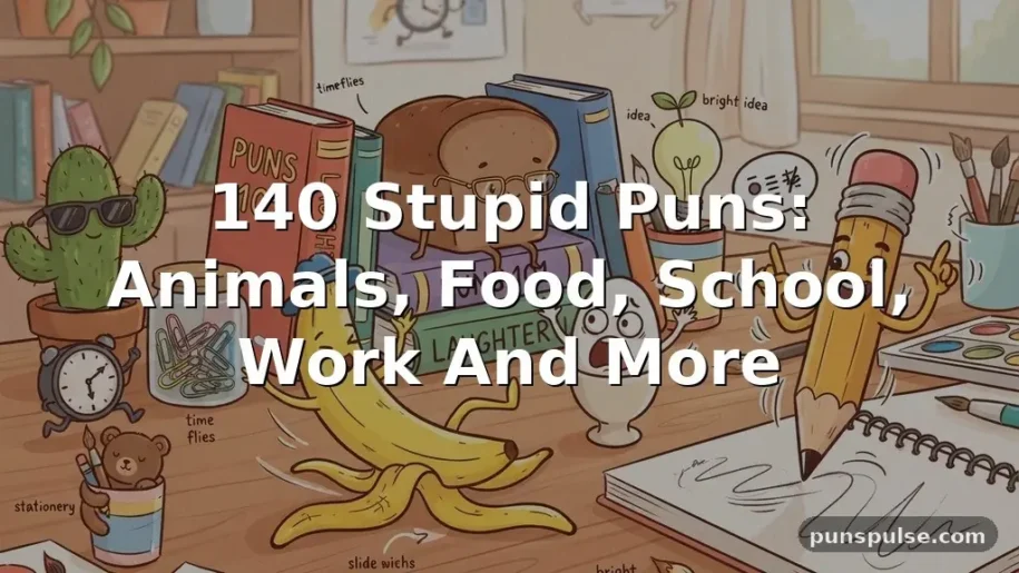 140 Stupid Puns: Animals, Food, School, Work And More