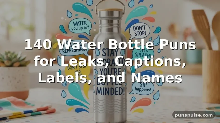 140 Water Bottle Puns for Leaks, Captions, Labels, and Names