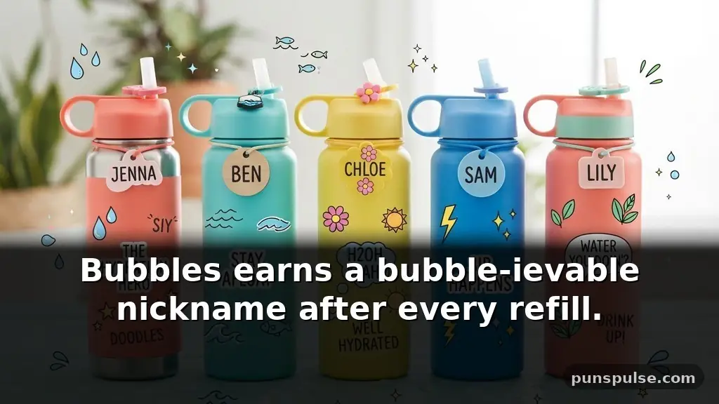 Need fun water bottle puns with names and nicknames?