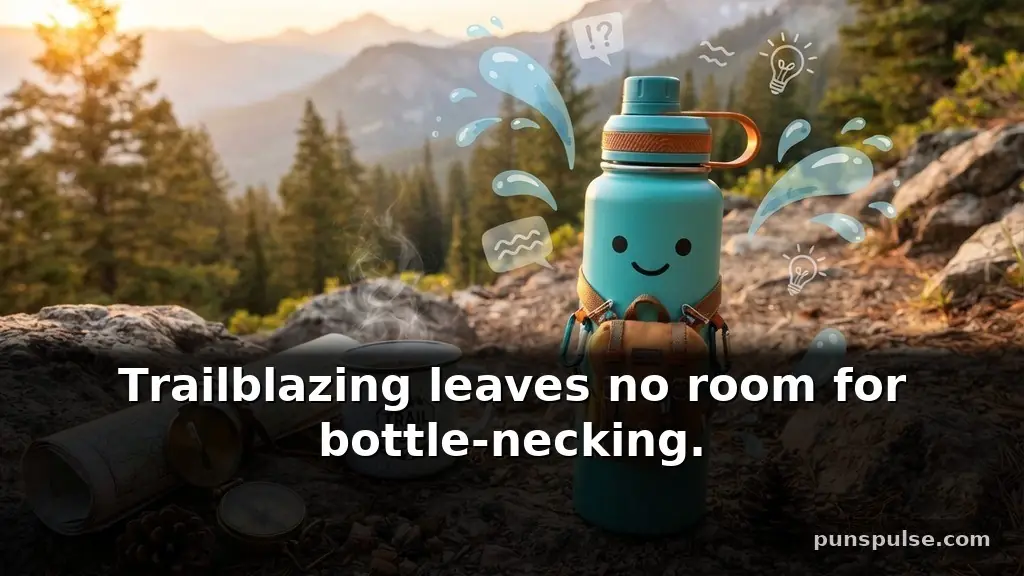 Water bottle puns for travel, camping, and adventure